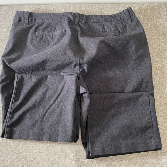 St. John's Bay Straight Leg Khaki Pants Women's 24W High Rise Gray Casual - Picture 6 of 13